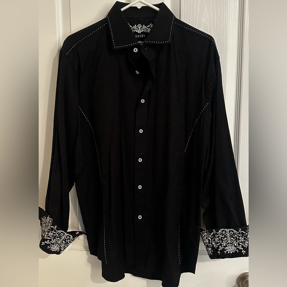 Zagiri Black Men's Casual Button Down Shirt
